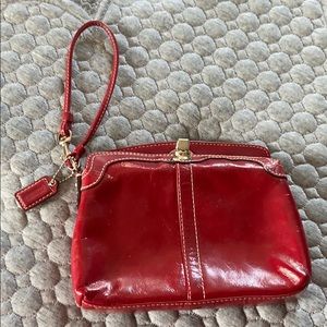 Coach wristlet purse Red